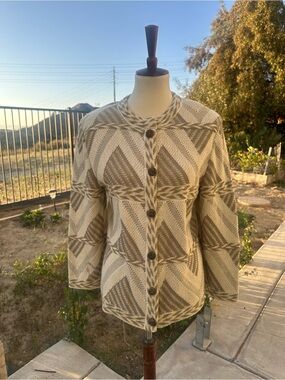Castlebrook Vintage Geometric Sweater Jacket